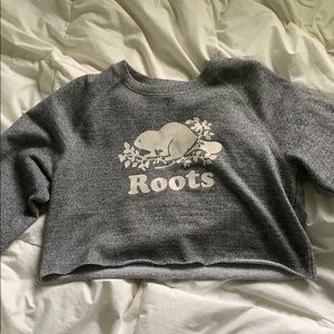 cropped roots crewneck
